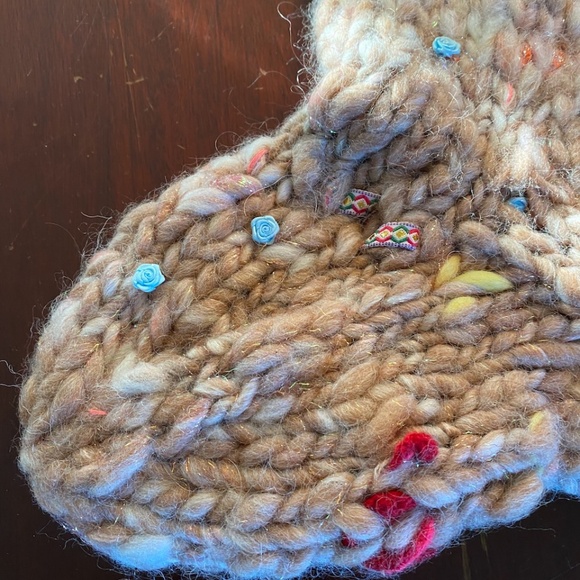 NWT Free People "Snowflake" Holiday Stocking - Knit - Picture 2 of 10